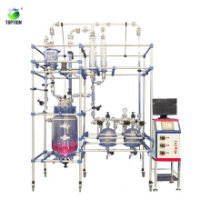 Laboratory Double Layer Floor Type Jacketed Glass Reactor